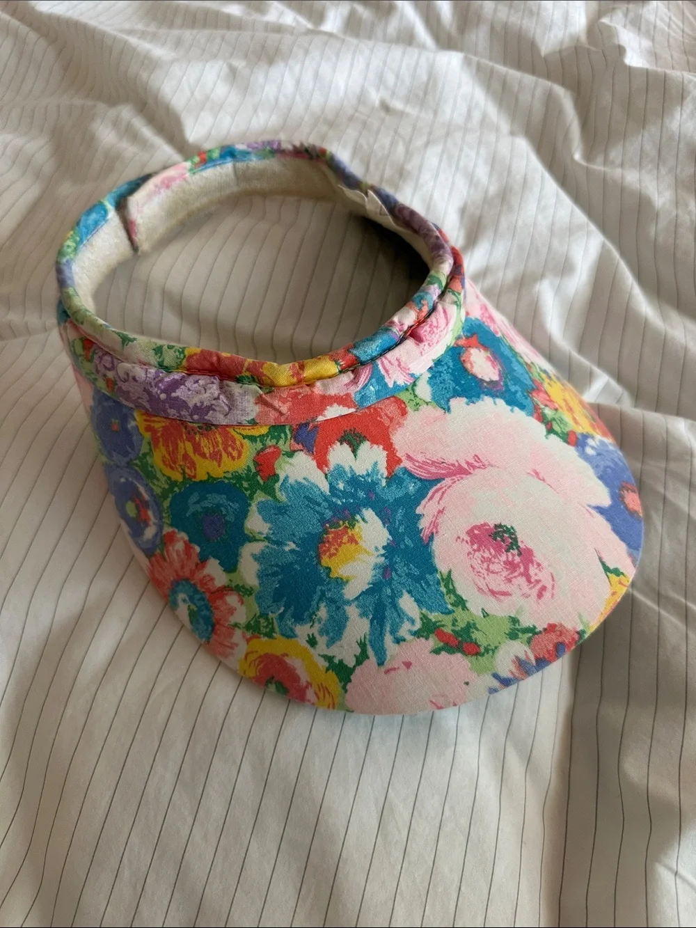 💜 3/30 Vintage Triangle Headwear - Floral Sun Visor